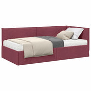 Letto singolo | Letto per adulti | Struttura Letto Angolare con Materasso 2 pcs Grigio Velluto