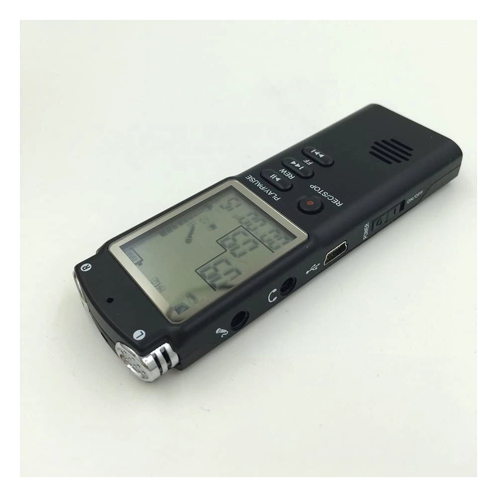 Trade Shop - Registratore Vocale Digitale Registrazione Audio Da 8gb Con Schermo Lcd Q-lc503 -