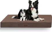Letto per cani - impermeabile - adatto al comfort - 1 pezzo - marrone - L 92 x B 69 x H 7,6 cm