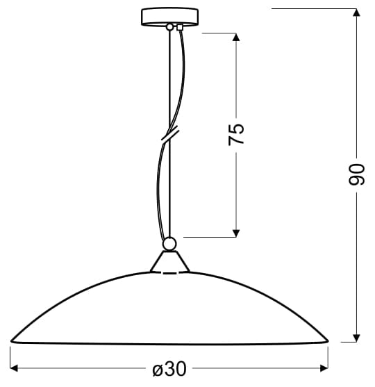 Lampada a sospensione Candellux Oteo Ø30 vetro bianco oro