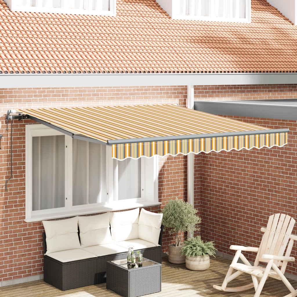 Tenda Retrattile Automatica a Righe Multicolore 300x250 cm
