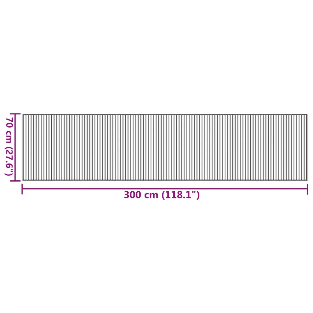 Tappeto Rettangolare Grigio 70x300 cm in BambÃ¹
