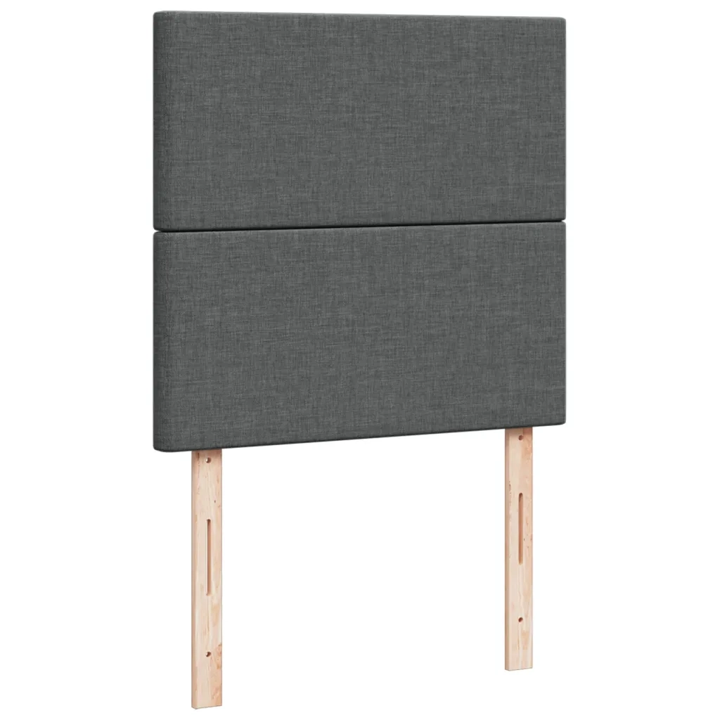 Giroletto a Molle con Materasso Grigio Scuro 90x200 cm Tessuto