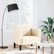 Divano Sedia con Braccioli Crema 54 cm Tessuto a Coste 4100517