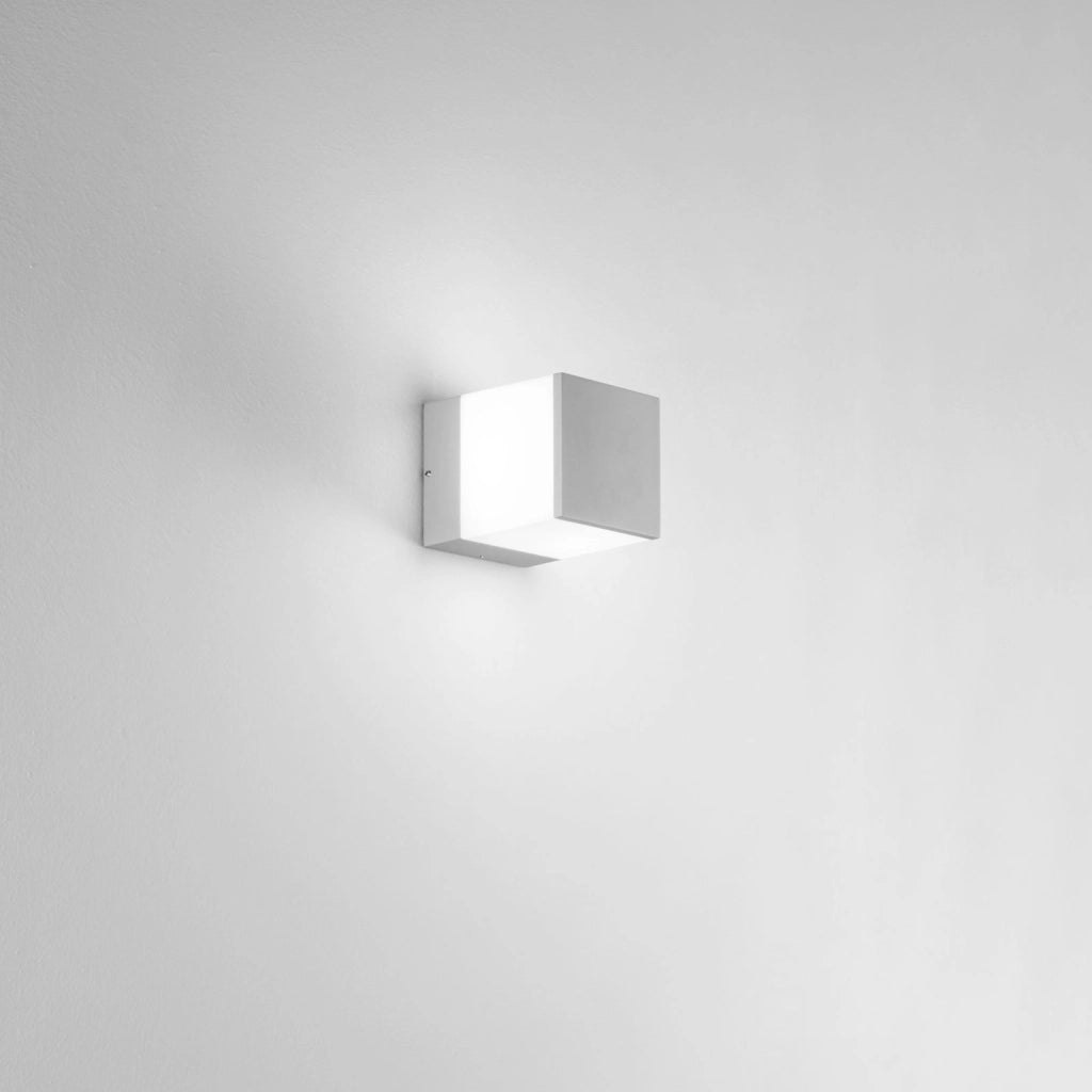 APPLIQUE BOOSTER SILVER 1 LUCE ATTACCO E27 IP54 13X13X16,5CM IN METALLO