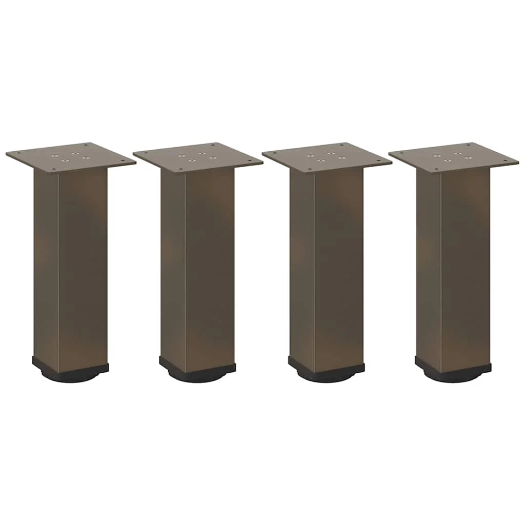 Set di 4 gambe per tavolino da caffè dal design moderno 42-44 cm funzionali ed eleganti in acciaio naturale 02_0056764