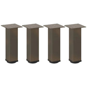 Set di 4 gambe per tavolino da caffè dal design moderno 42-44 cm funzionali ed eleganti in acciaio naturale 02_0056764
