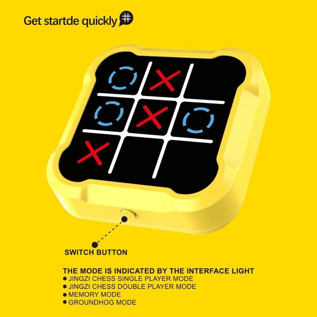 GIOCO TRIS ELETTRONICO INTERATTIVO LED MODERNO PORTATILE ADULTI E BAMBINI PUZZLE