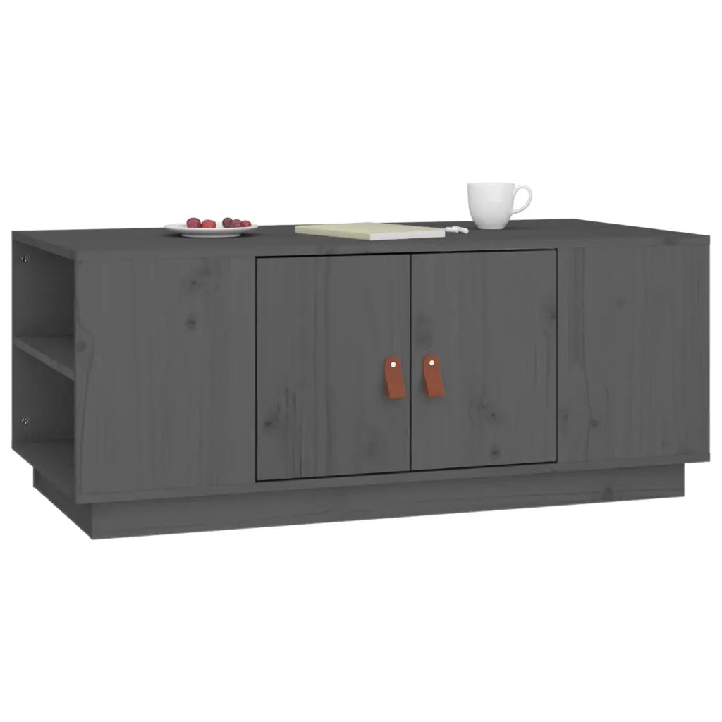 Tavolino da salotto | Tavolino da caff¨¨ | Tavolino da Soggiorno Grigio 100x50x41 cm Legno Massello di Pino