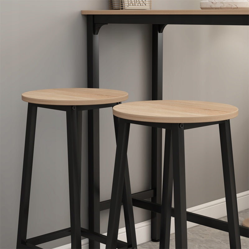 2x sgabello da bar sedia alta sgabello da cucina sgabello in metallo rovere 65 cm