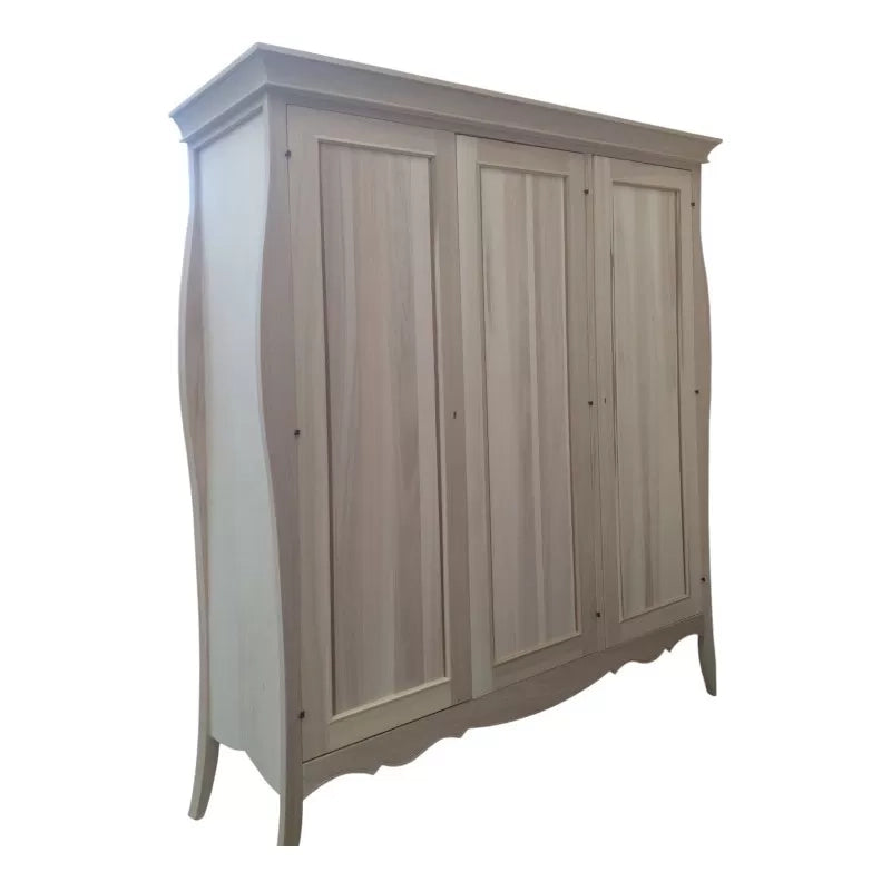 Armadio arte povera 3 ante in legno tinta noce 182x64x212 (492) - Mobili 2G
