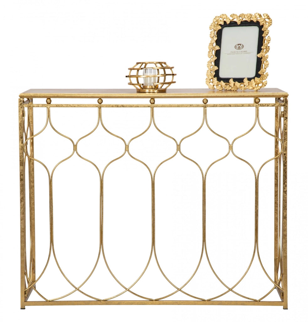 Consolle \, 91x41x78h cm oro