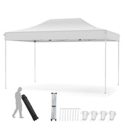 Tenda pop-up per impieghi gravosi con fori di drenaggio borsa con ruote, Tenda facile installazione Beige-Gazebo