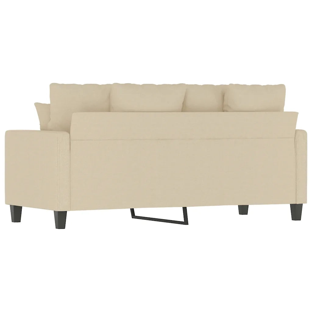 Divano a 2 Posti-Sofa 2 Posti Crema 140 cm in Tessuto 376651
