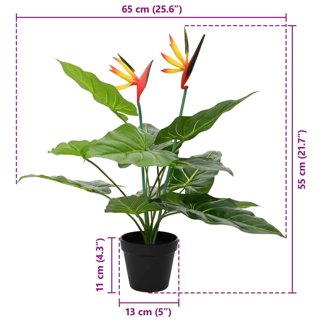 Pianta Artificiale Strelitzia Verde 65 x 13 x 55 cm 42042082