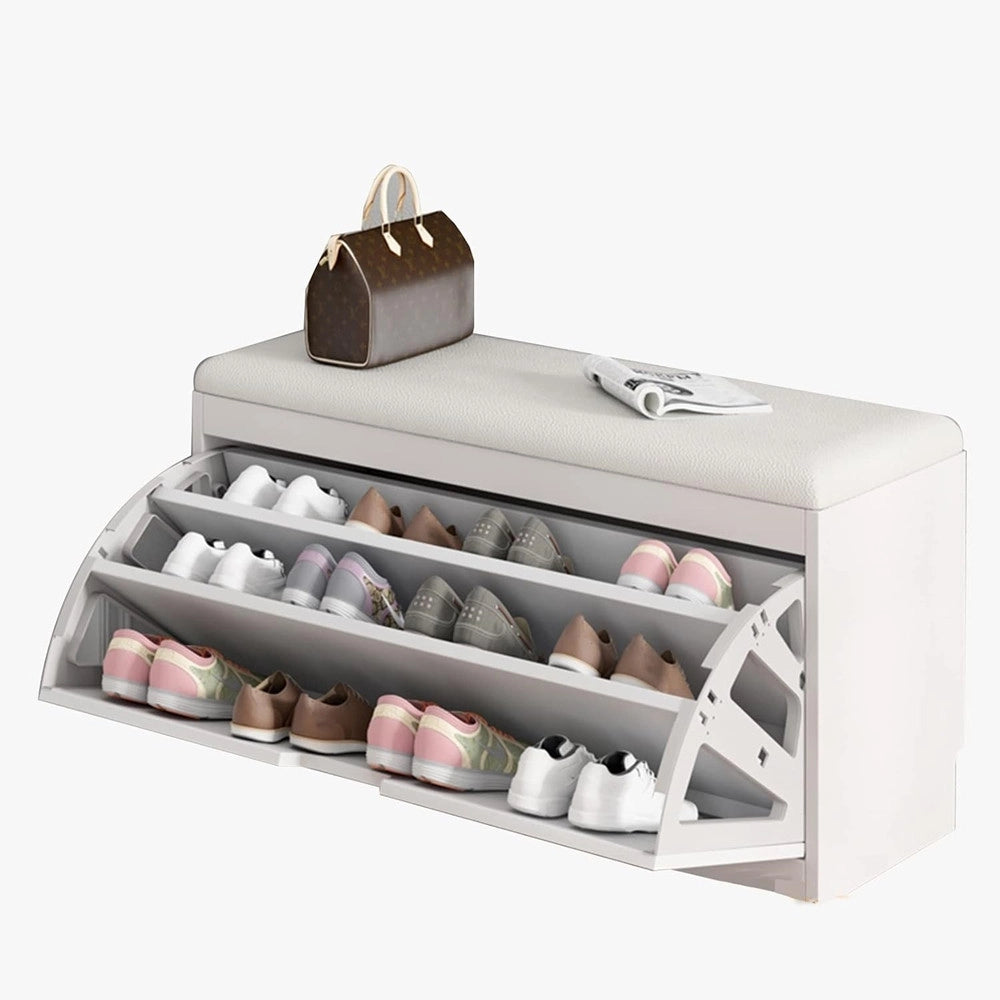 Trade Shop - Scarpiera Salvaspazio Slim Organizzatore Scarpe In Legno Design Moderno Decorazioni Casa -