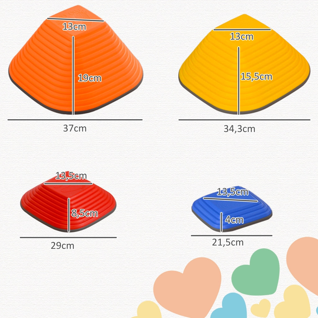 Blocchi di equilibrio per bambini, 11 pezzi, antiscivolo ¨C zephmum ¨C multicolore, plastica, 29x24x6 cm