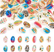 Collezione di conchiglie marine senza foro, spirali di conchiglie marine per il litorale, conchiglie marine per il DIY, accessori per gioielli, conchiglie marine per l'estate, 56 pezzi.