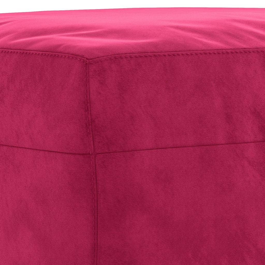 Poggiapiedi Rosso Vino 60x50x41 cm in Velluto 349297
