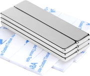 Magnetici Neodymium 50x10x3mm Extra Forti, 6 Pezzi Magnetici Adesivi Forti Magnetici per Tavolo Magnetico Magnetico Quadrato per Incollare su Ghiacciaia o Piatto di Vetro