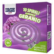 Trade Shop - Set 48pz Da 10 Spirali Insetticide Spirale Profumo Geranio 13gr Supporto Metallico Can6945a -