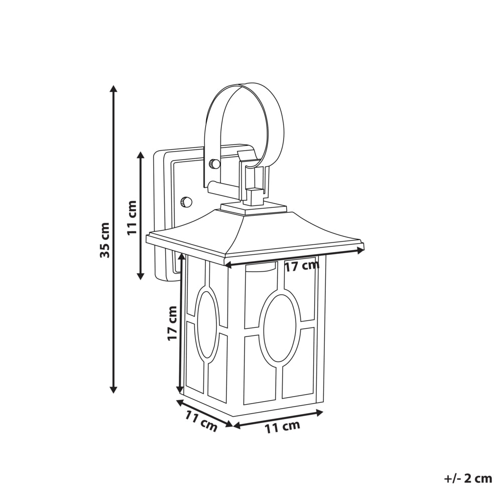 Lampada da parete per esterni Brown Sconce Metallo Ferro Alluminio Vetro Opaco Design Tradizionale Giardino Patio