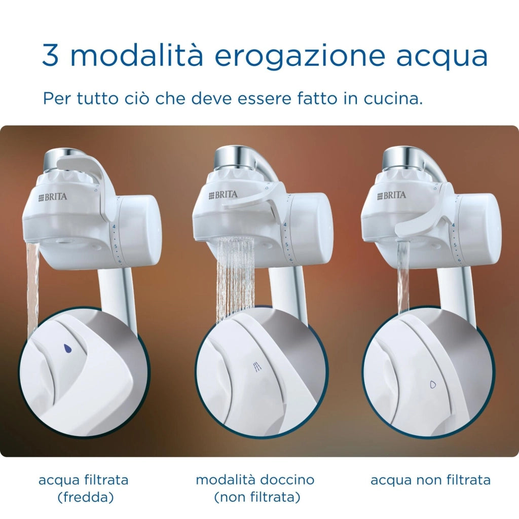 Brita Sistema filtrante per acqua ON TAP V incluso 1x filtro V - per acqua sostenibile dal gusto migliore direttamente dal rubinetto