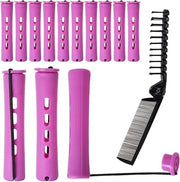 Set di spazzole per capelli con clip per stile e modellazione - 30 spazzole e spille per capelli freddi - 8 cm - rosso rubino