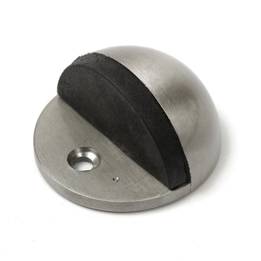Trade Shop - Fermaporta Ferma Porta Semi Circolare In Metallo Con Gomma Antigraffio -