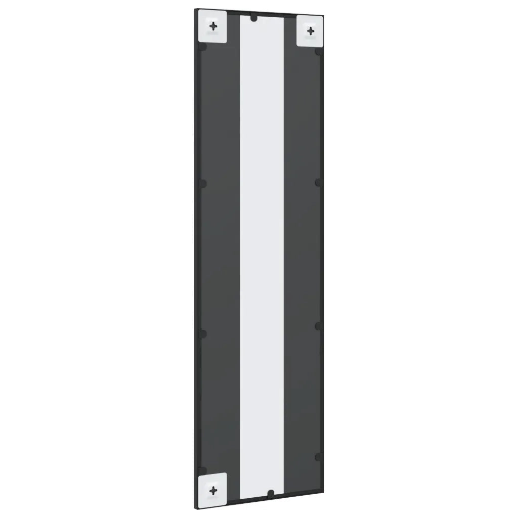 Specchio da Parete Nero 30x100 cm Rettangolare in Ferro 358643