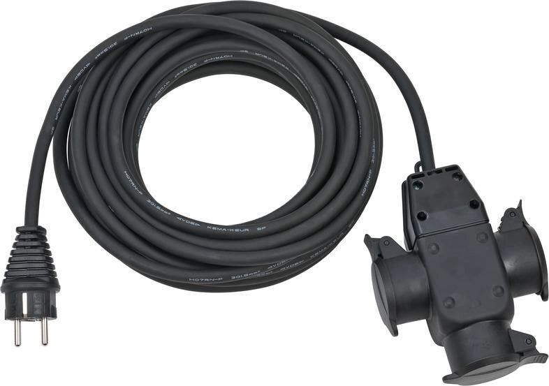 Brennenstuhl 1167810301 prolunghe e multiple 10 m 3 presa(e) AC Esterno Nero