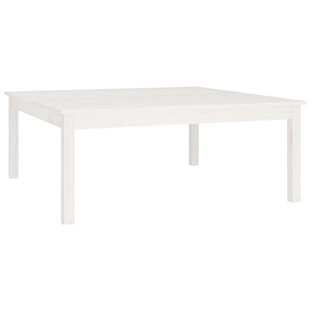 Tavolino da Salotto-Tavolino da soggiorno-Tavolo Bianco 100x100x40 cm Legno Massello di Pino