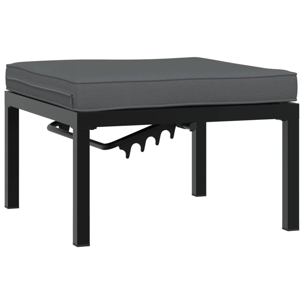 Set Divani da Giardino 4 pz con Cuscini in Alluminio Nero 3283692