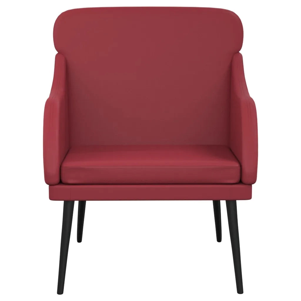 Poltrona Rosso Vino 63x76x80 cm Similpelle cod mxl 14170
