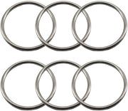 O-ring 6x80mm - 6 pezzi - Acciaio inossidabile - Resistente allo shock - Duraturo - Per uso interno/esterno