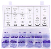 O-ring di Aria Condizionata per Compressore - 270 pezzi - Diversi Format - O-ring in Gomma - Adatto per Compressore - Blu