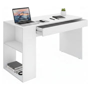 Scrivania Arianella, Scrittoio multiuso, Tavolo per ufficio porta PC, Piano di lavoro, 115x50 h74 cm, Bianco