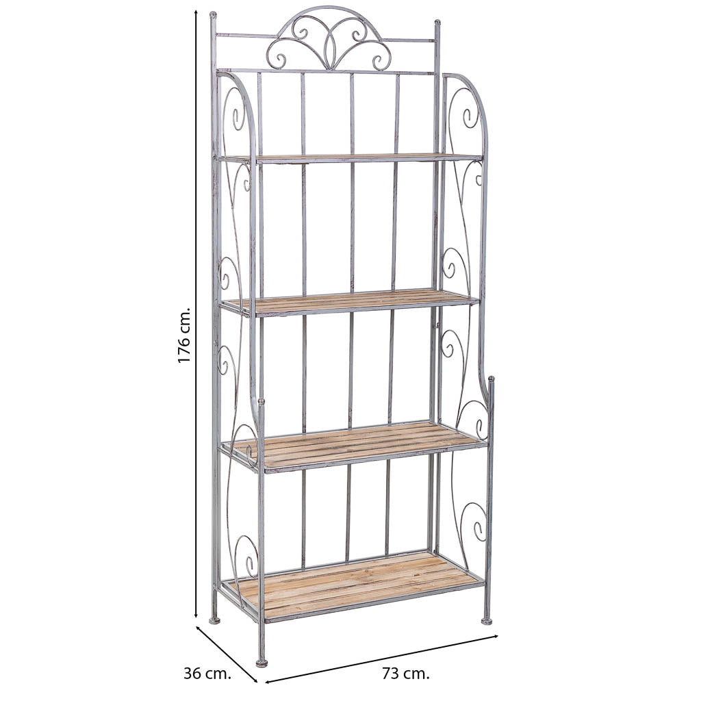 Mensola espositiva beige, 73x36x176h cm