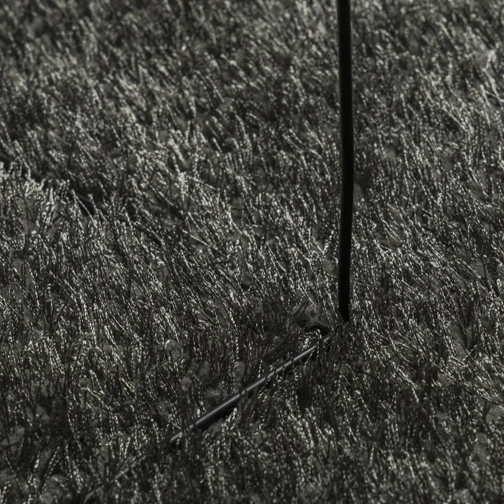 Tappeto a Pelo Lucido Lungo ISTAN Effetto Antracite 140x200 cm 375641