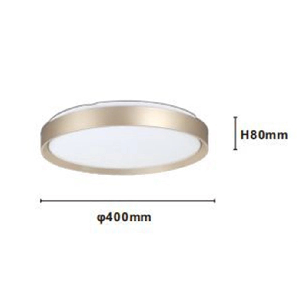 Trade Shop - Plafoniera Led Da Soffitto Circolare 45w Anello Oro Bianco Luce Fredda 6500k 91454 -