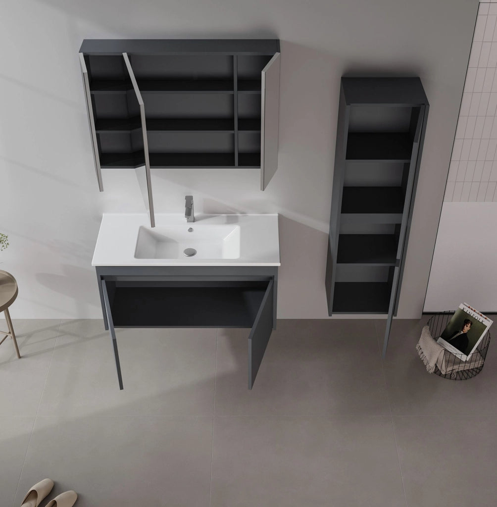 Mobile lavabo "Side 100 v3" - 100 x 45 x 52 cm - Antracite opaco