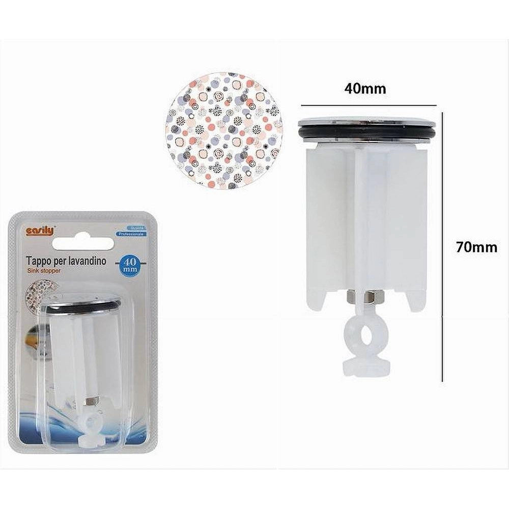 Trade Shop - Tappo Lavandino Bagno Lavabo Bidet Universale 40mm Con Motivo Sfere Astratte 87278 -