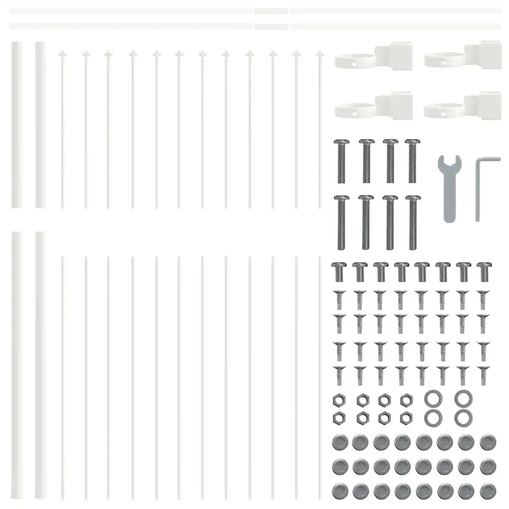 Recinzione per Giardino 7 pcs Bianco 11,9 x 1,5 m 3334142