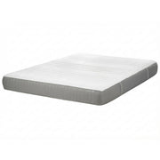 Materasso EU Medio 180 x 200 cm Bianco Grigio Schiuma Imbottitura Poliestere Sfoderabile