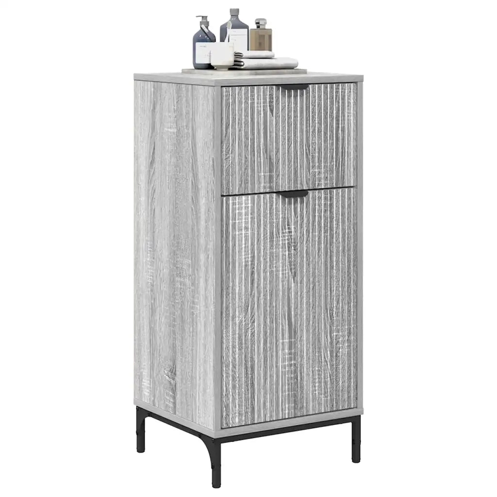 Mobile da Bagno con cassetto Grigio Sonoma 39,5 x 36 x 88 cm