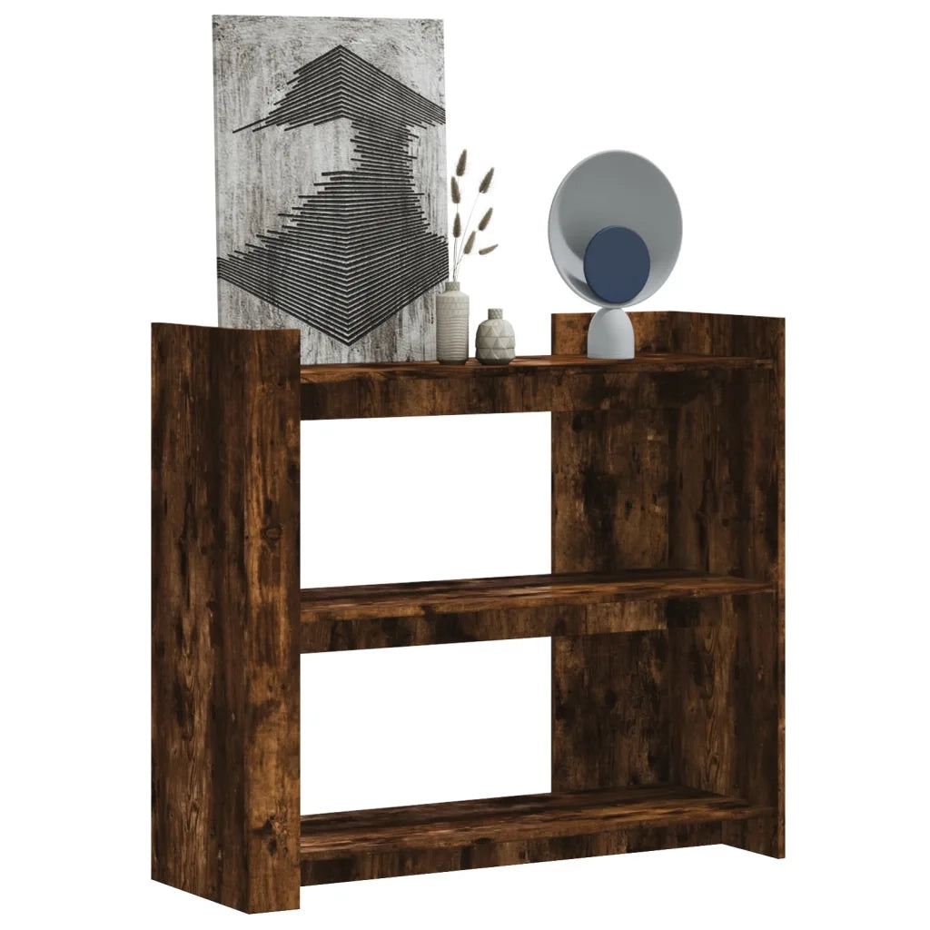 Tavolino Consolle | Tavolo d'Ingresso Rovere Fumo 100x35x90 cm in Legno Multistrato