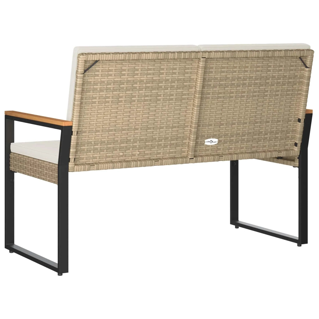 Panchina da esterno Beige e Bianco Crema 107 x 61 x 80 cm 42025339