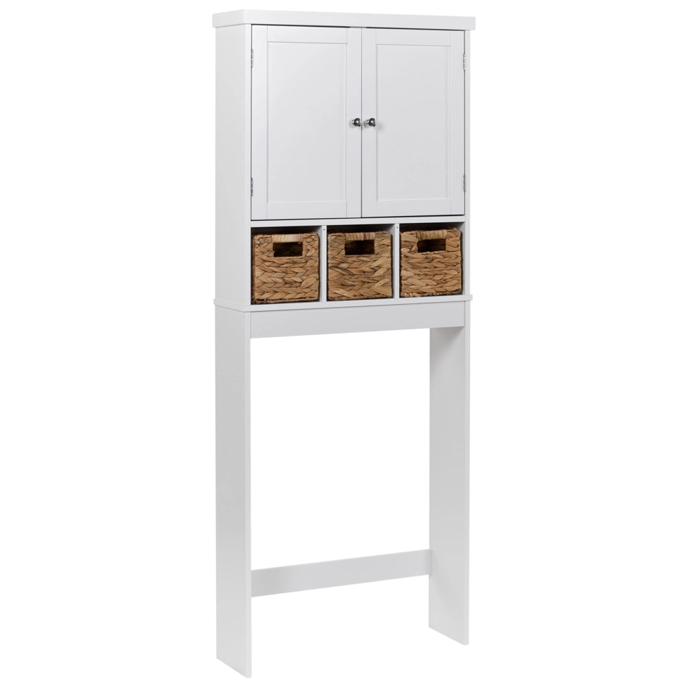 Mobile da bagno a colonna in MDF con ripiani, bianco stile tradizionale