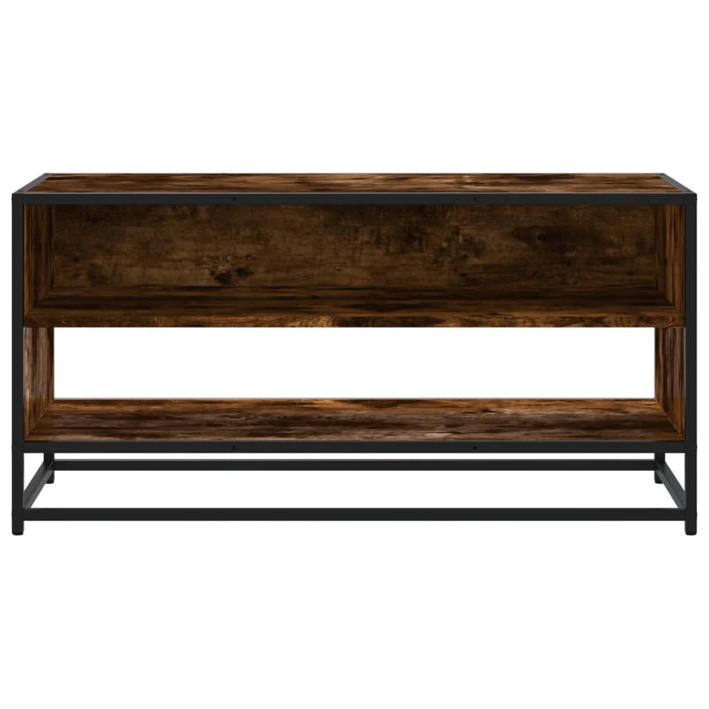 Mobile TV multimediale mensola TV credenza TV sala da pranzo soggiorno camera da letto rovere affumicato 91 x 40 x 46 cm legno ingegnerizzato e metallo marrone 02_0027406