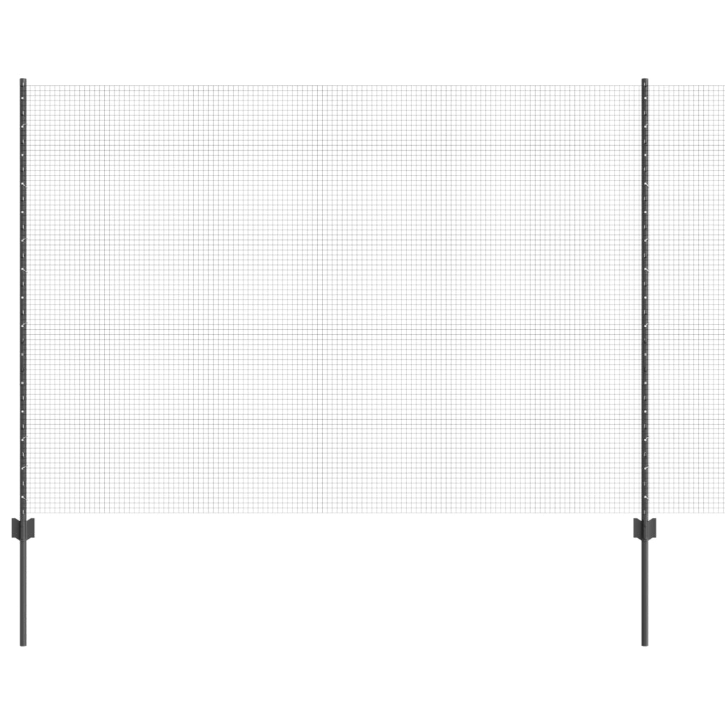 Recinto in Rete Saldato con 22 Post Grigi 1.6x25 m Acciaio